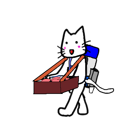 猫,販売,箱,アニメーション