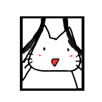 猫,イラスト,かわいい,簡単な絵