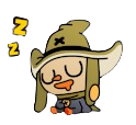 キャラクター,寝ている,帽子,かわいい,眠い