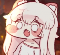 イラスト,女の子,キャラクター,白髪,アニメ風,びっくり顔,猫耳