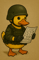アヒル,ヘルメット,軍服,マップ,動物キャラクター,かわいい