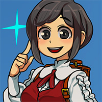 キャラクター,笑顔,指差し,星,ショートカット,赤い服