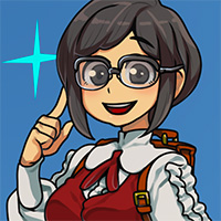アニメ風,メガネ,笑顔,ショートヘア,キャラクター,青背景