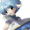 アニメ,女の子,青髪,金の瞳,制服,耳,キャラクター