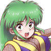 アニメ,キャラクター,女性,緑髪,笑顔