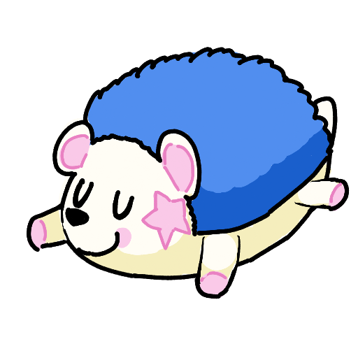 ハリネズミ,可愛い,イラスト,動物,青色