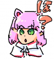 猫耳,ピンク髪,緑目,ほ？,アニメキャラ