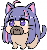 動物,犬,猫,デフォルメ,紫髪,アニメ風,キャラクター