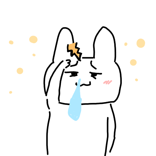 うさぎ,困惑,焦り,汗,漫画スタイル