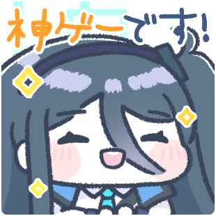 女の子,アニメ風,青髪,笑顔,ちびキャラ,神ゲーです！,デフォルメ,イラスト