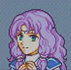 紫の髪,アニメキャラクター,青い服,古典ゲーム
