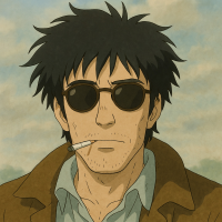 アニメ,サングラス,タバコ,男性キャラクター