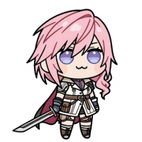 アニメ風,ピンク髪,剣,鎧,マント,ちびキャラ,女性,ファイナルファンタジー,ライトニング