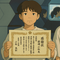 アニメ,少年,感謝状,室内,スタジオジブリ,背景キャラクター,セリフなし