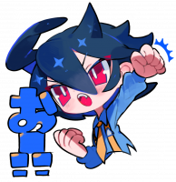 キャラクター,アニメ風,おこ!!,怒り,青い髪,赤い目