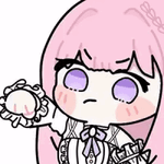 アニメキャラクター,ピンクヘア,紫目,ロリータファッション