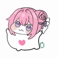 ピンク髪,猫キャラクター,ハート,可愛い,リボン