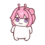 ゆるキャラ,ピンク髪,アホ毛,デフォルメ,女の子,かわいい,マスコット,二頭身