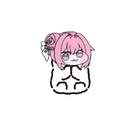ピンク髪,キャラクター,シンプル,ミニマル,可愛い,イラスト,花