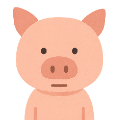 豚,動物,キャラクター,イラスト